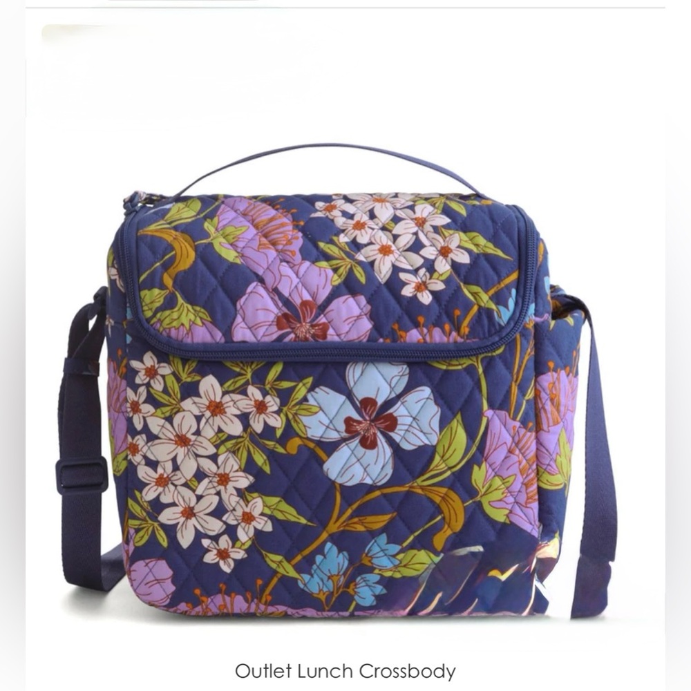 Vera Bradley Lunch Crossbody in Coffee Garden